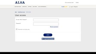 
                            1. ALSAPLUS+ User Access — Login - ALSA