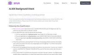 
                            5. ALSDE Background Check – Spur