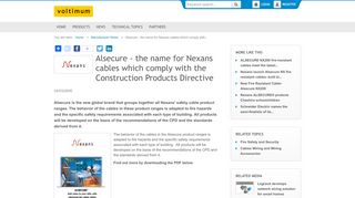 
                            3. Alsecure - the name for Nexans cables which comply with