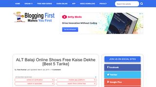 
                            9. ALT Balaji Online Shows Free Kaise Dekhe / Download Kare ...