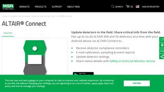 
                            8. ALTAIR® Connect App for MSA ALTAIR Gas Detectors | MSA ...