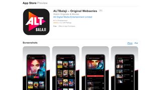 
                            5. ‎ALTBalaji – Original Webseries on the App Store