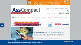 
                            8. ALTE LEIPZIGER bringt neue Finanzverwaltungs-App | AssCompact ...