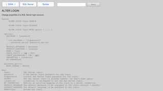 
                            5. ALTER LOGIN - SQL Server - SS64.com
