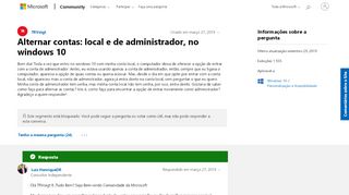 
                            5. Alternar contas: local e de administrador, no windows 10 ...