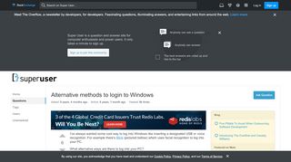 
                            9. Alternative methods to login to Windows - Super User