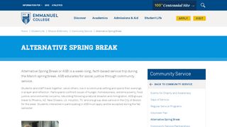 
                            8. Alternative Spring Break | Emmanuel College Boston