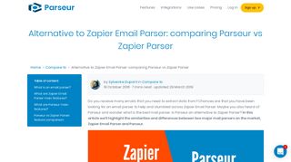 
                            9. Alternative to Zapier Email Parser: comparing Parseur vs Zapier ...