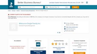 
                            3. Altisource Single Family Inc. | Better Business Bureau® Profile