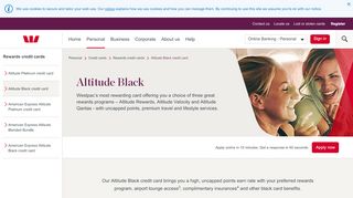 
                            5. Altitude Black Rewards Credit Cards | Westpac