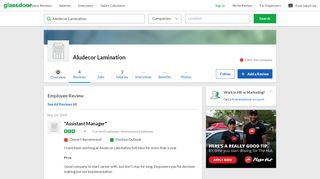 
                            4. Aludecor Lamination - Assistant Manager | Glassdoor