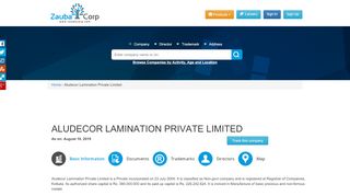 
                            6. ALUDECOR LAMINATION PRIVATE LIMITED - Zauba Corp