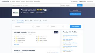 
                            9. Aludecor Lamination Reviews by Employees | …