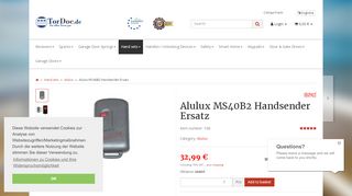 
                            7. Alulux MS40B2 Handsender jetzt kaufen! - tordoc.de