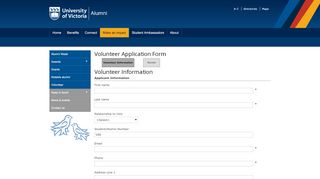 
                            5. ALUM - Volunteer Application Form - University of Victoria