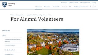 
                            5. Alumni Admissions Program | Middlebury