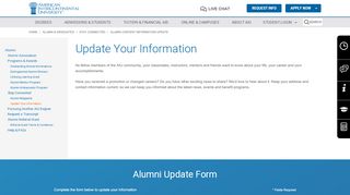 
                            8. Alumni Contact Information Update | AIU