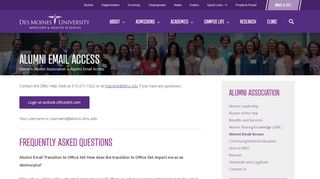 
                            10. Alumni Email Access | Des Moines University