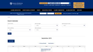 
                            7. Alumni Events Calendar - Johns Hopkins Alumni