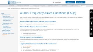 
                            5. Alumni Frequently Asked Questions (FAQ) | AIU