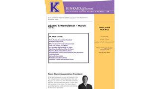 
                            2. Alumni Newsletter - The Kinkaid School