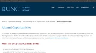 
                            7. Alumni Opportunities - UNC School of Law - UNC Chapel Hill