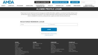 
                            4. Alumni Profile Login - AMDA