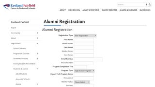 
                            8. Alumni Registration - Eastland-Fairfield