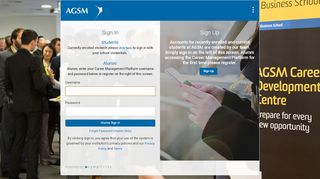 
                            4. Alumni Sign In - AGSM Career Management Platform
