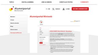 
                            1. Alumni Website - Alumniportal Deutschland