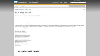 
                            6. ALV easy tutorial - ABAP Development - SCN Wiki