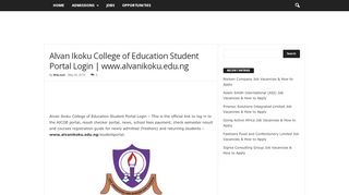 
                            4. Alvan Ikoku College of Education Student Portal Login | www ...