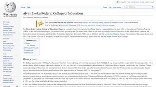 
                            6. Alvan Ikoku Federal College of Education - Wikipedia