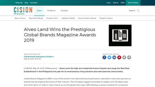 
                            7. Alveo Land Wins the Prestigious Global Brands Magazine Awards 2019