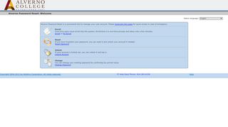 
                            9. Alverno Password Reset: Welcome