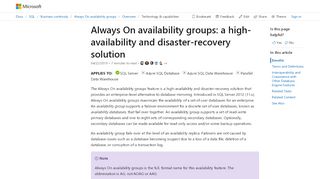 
                            8. Always On availability groups: a high-availability …