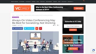 
                            9. Always-On Video Conferencing May Be Best for Socializing, Not ...