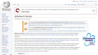 
                            7. Alzheimer's Society - Wikipedia