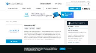 
                            4. Amadeus API | ProgrammableWeb