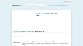 
                            3. Amaland members area websites at PressAboutUs