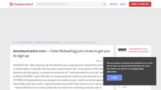 
                            9. Amateurmatch.com - False Misleading just create to get you ...