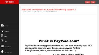 
                            3. Amazing automated earning network system | Pay-Wao ...