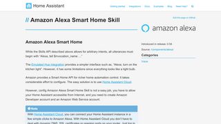 
                            3. Amazon Alexa Smart Home Skill - Home Assistant