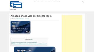 
                            6. Amazon chase visa credit card login - Credit card