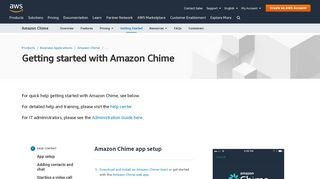 
                            4. Amazon Chime - Getting Started - Amazon Web Services