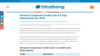 
                            7. Amazon Corporate Credit Line & 6 Top Alternatives for 2019