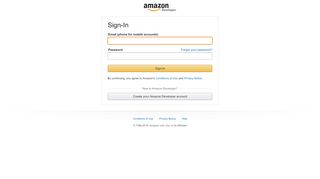 
                            6. Amazon Developer Sign-In