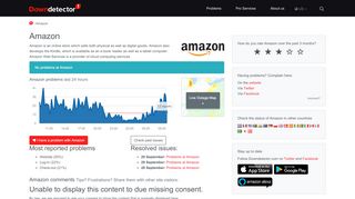 
                            8. Amazon down? Current status and problems | Downdetector