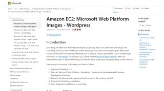 
                            10. Amazon EC2: Microsoft Web Platform Images - Wordpress ...