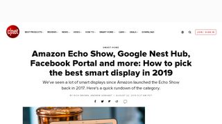 
                            8. Amazon Echo Show, Google Nest Hub, Facebook Portal and more ...